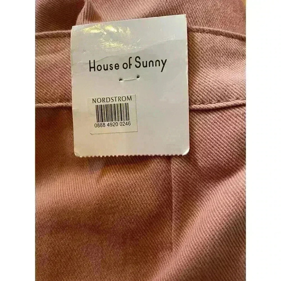 New Women Pale Pink House Of Sunny Denim Tulip Skirt Size 2 - Picture 14 of 16